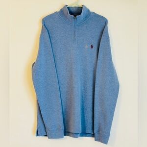 Ralph Lauren Men's Light Blue Zip-Up Sweater